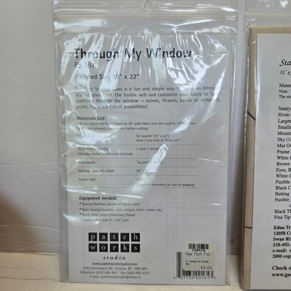 Patch Works Through My Window Designs by Edna Stained Glass Eagle Quilt Patterns - Picture 4 of 5